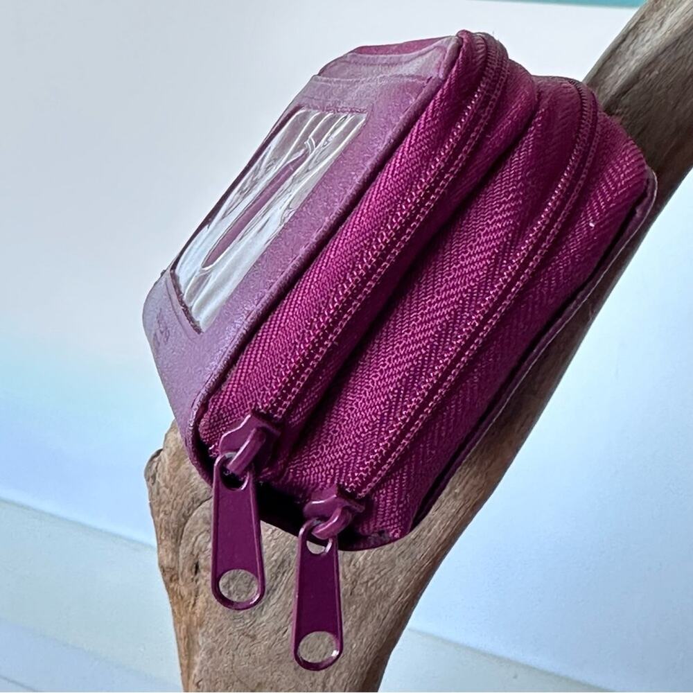 Buxton - Leather RFID Card And Coin Wallet, burgundy - Picture 5 of 8